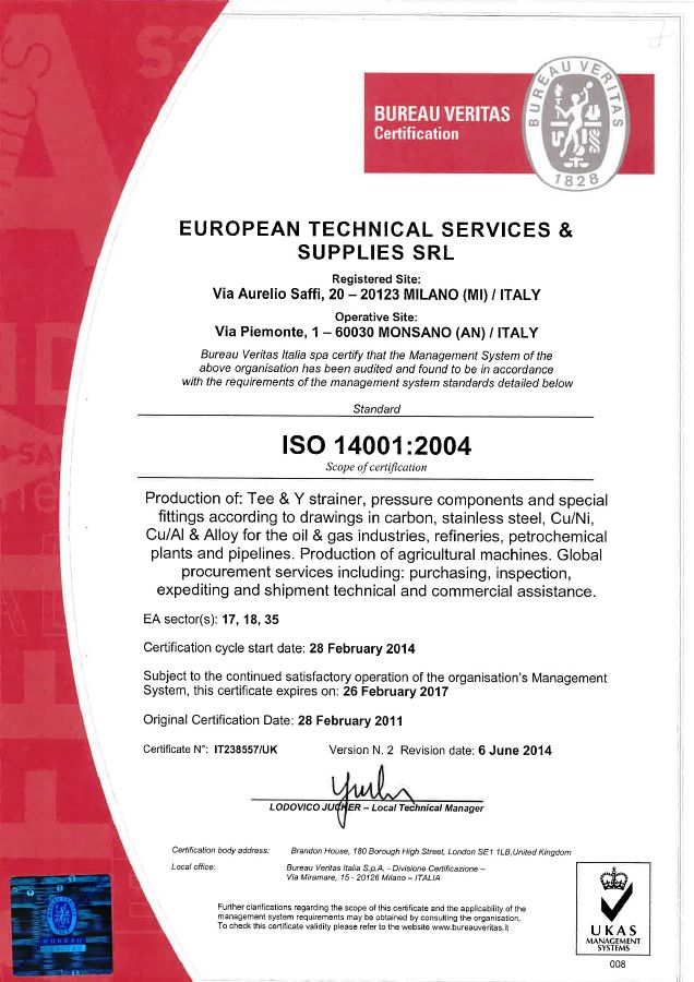 UNI EN ISO 14001:2004